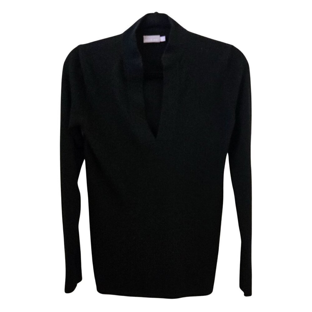 Ellie Kai Black 100% Cashmere V Neck Tunic Sweater Size S